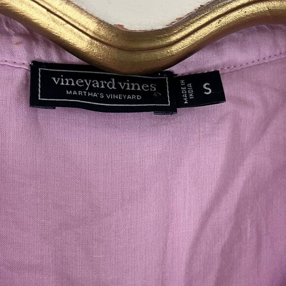 Vineyard Vines NEW Light Purple Tiered Ruffle Button Up Dress | Size Small - Picture 2 of 6